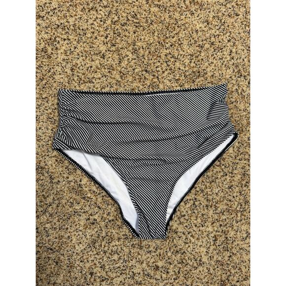 OMKAGI Womens Ruffle Tankini Swimsuit High Waist Striped Bottoms‎ Swimwear XXL - Picture 8 of 11